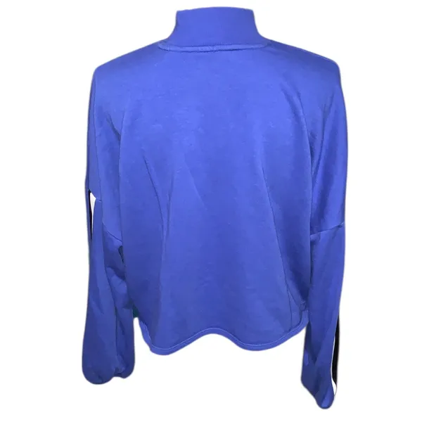 DSG Women’s Cozy Mock Neck Pullover Cropped Sweatshirt Blue - Image 4