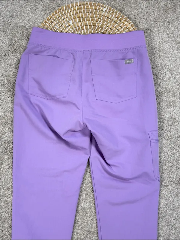 Figs Women’s Zamora High-Rise Casual Scrub Trouser Pants in Lavender XSP - Image 5