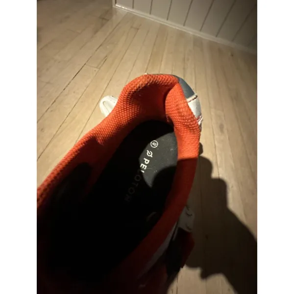 Peloton Cycling Shoes White/Orange - Image 4