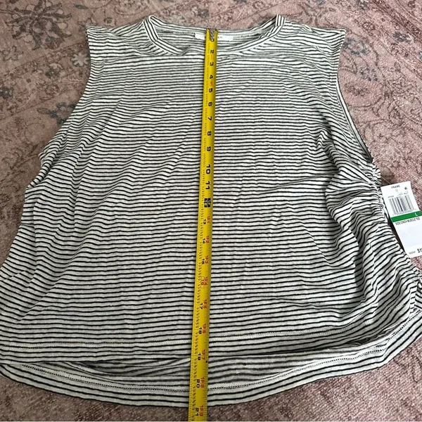 NWT Frame striped black white muscle tank‎ tie cinches large relaxed fit basic - Image 8