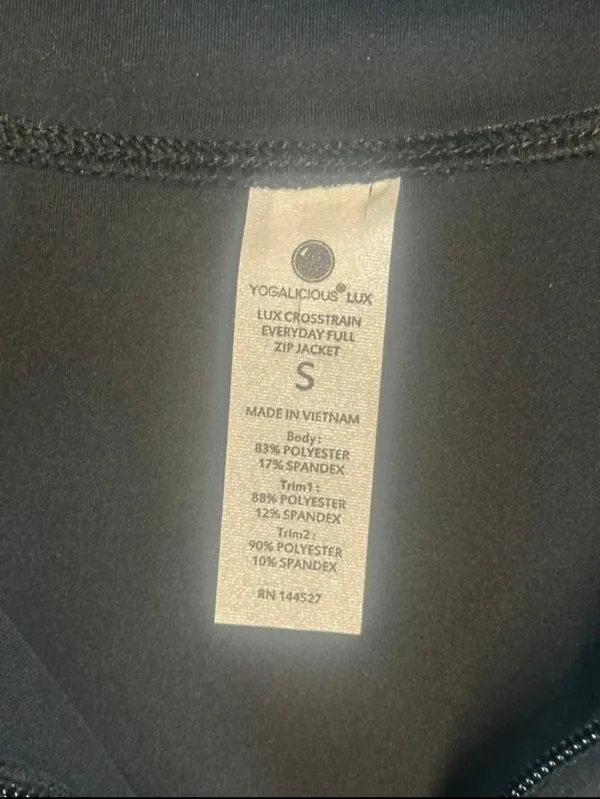 Yogalicious Black Women's Utility Full-Zip Jacket with Thumbholes - Image 7