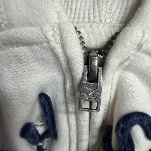 Y2K Hollister Graphic Zip Up Hoodie Size Large - Image 4