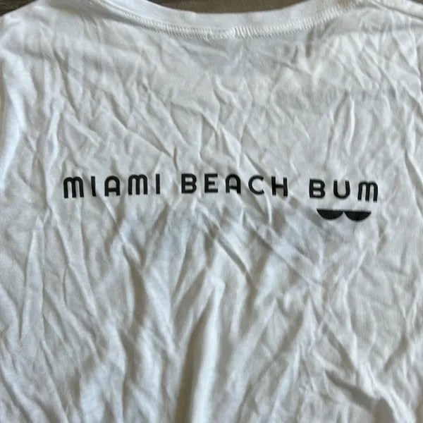 Miami Beach bum tshirt White - Image 3