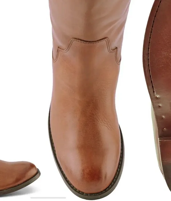Frye Marissa Medallion inside zip Tall boot Color: Cognac Size 8.5 NIB - Image 2