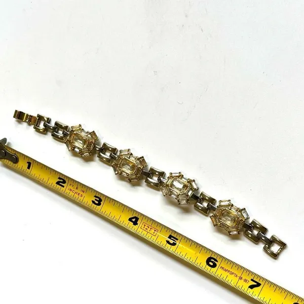 Ann Taylor Gold Tone Crystal Bracelet - Image 8