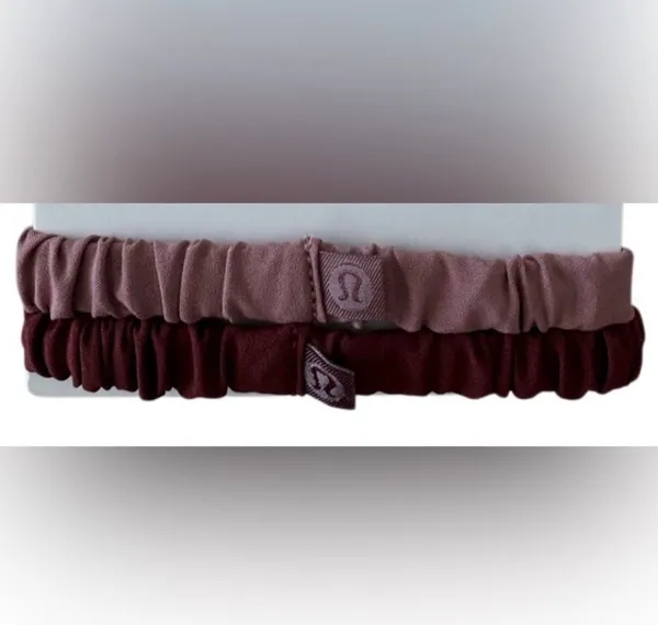 2 NWOT Lululemon Skinny Scrunchie: Red Dust and Rockwood - Image 2
