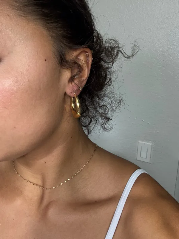 Chunky hoops Gold - Image 6