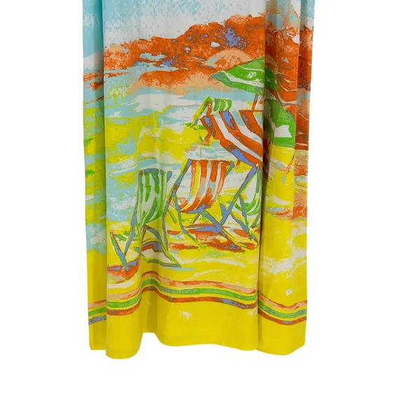 Crown & Ivy Beach On Island‎ Time Graphic Tank Dress Coverup Size Medium New - Image 5