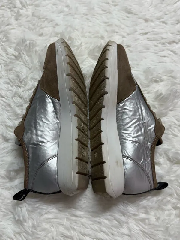 Wonders Women’s Sneakers EU 39 US 8.5 Silver Taupe Suede Platform - Image 2