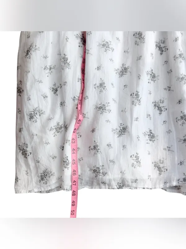 NWT AE Corset Floral Midi Dress White Medium American Eagle Maxi Sleeveless - Image 9