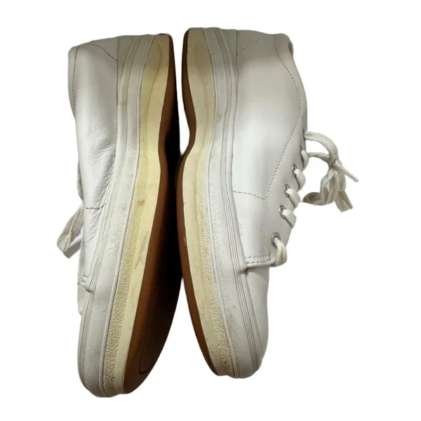 Keds Womens White Leather Lace Up Low Top Casual Nurse Sneakers Size 9 - Image 6