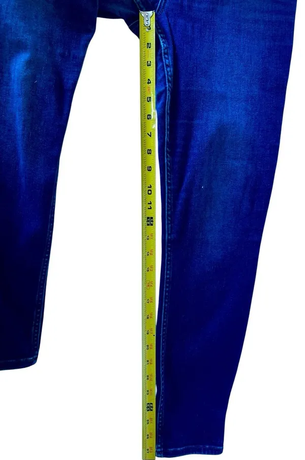 Abercrombie & Fitch Skinny Jeans Womens Blue Dark Wash Denim Zip Fly Sz 12R 31 - Image 10