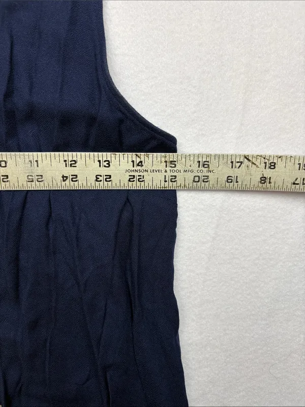 Lilly Pulitzer size 2 Navy Sleeveless Shift Dress xs Gold Decorative Placket - Image 5