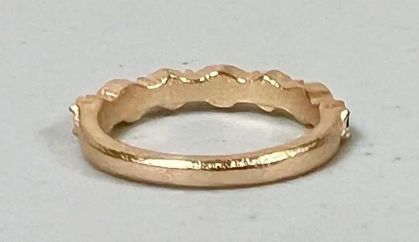Gold Pink Blue Green Round Gemstone Diamond Band Ring Jewelry Size 7 💖 - Image 3