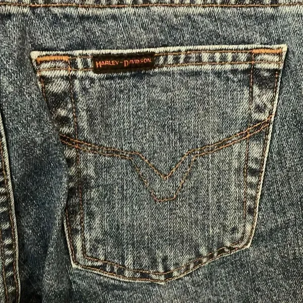 Y2K Harley Davidson 2007 100% cotton Straight Leg 2 Petite NEW #771 - Image 9