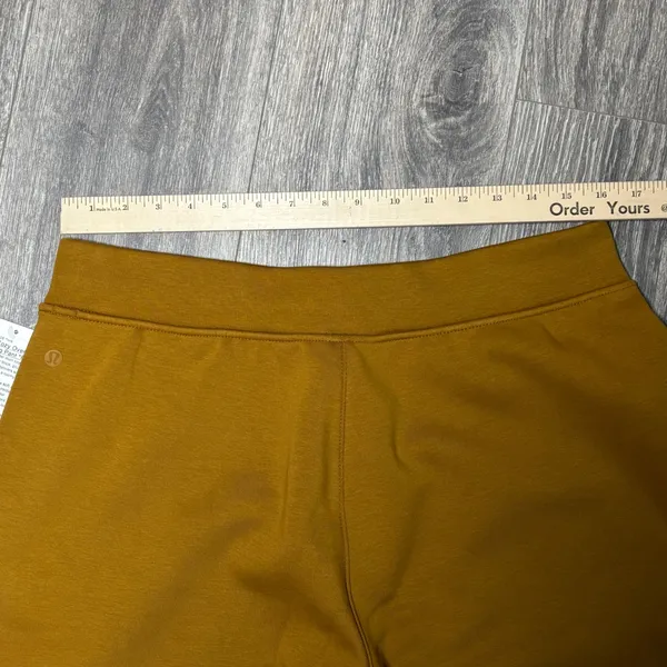 Lululemon Big Cozy Oversized Wide-Leg Pant Regular Melt Mustard Yellow‎ L - Image 9