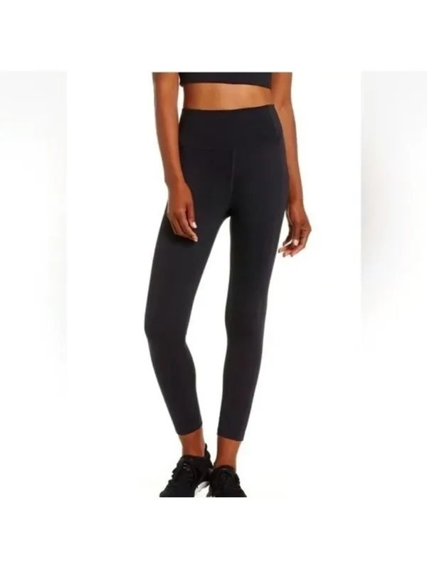 Girlfriend Collective Black Compression High-Rise 7/8 Leggings‎ Size Large - Image 2