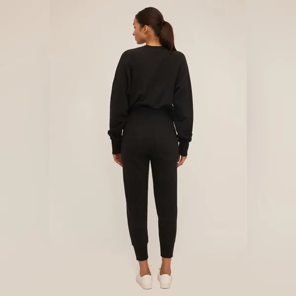 Marissa Webb SO HIGH WAISTED FRENCH TERRY SWEATPANTS IN BLACK size small‎ - Image 2