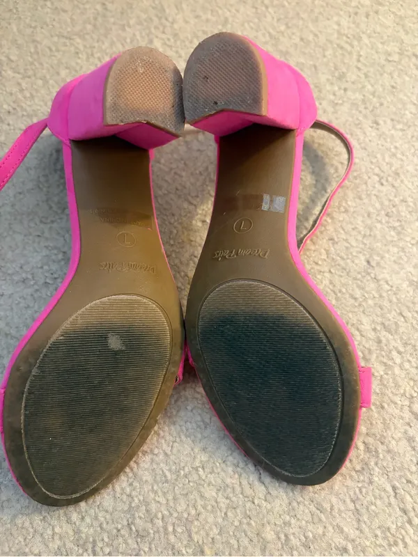 Women’s Hot Pink Block Heel Sandals with Ankle Strap - Image 3
