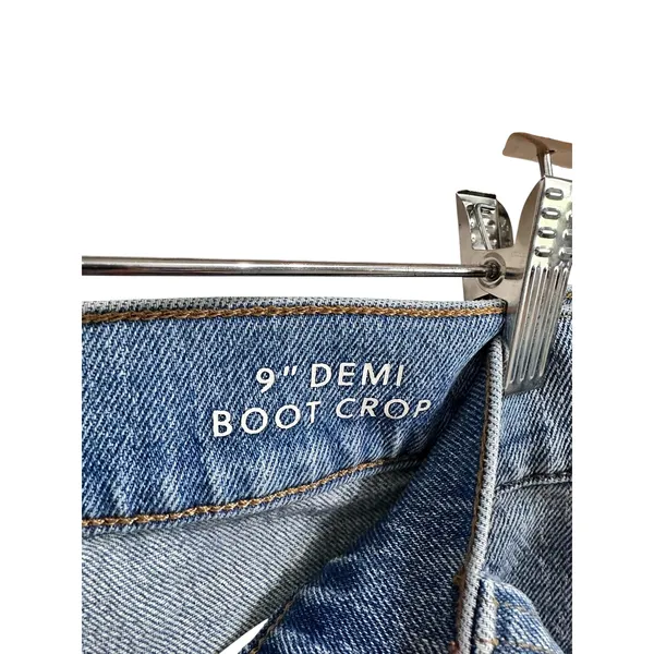 J.Crew Womens‎ 9" Demi Boot Crop Jeans Size 34 Brommell Wash Frayed Hem Denim - Image 6