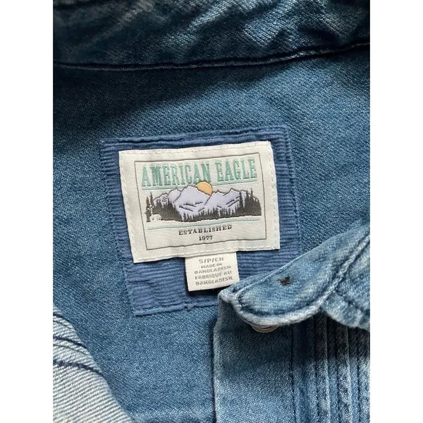 American Eagle balloon sleeve denim shirt - Image 4