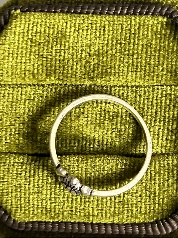 Cute Turtle Ring Stainless Steel Silver Size 6 Green - Image 3
