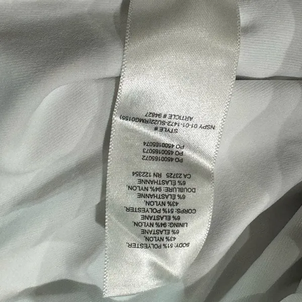 Aritzia Babaton Striped One Piece White Blue Bodysuit Women’s Small - Image 3