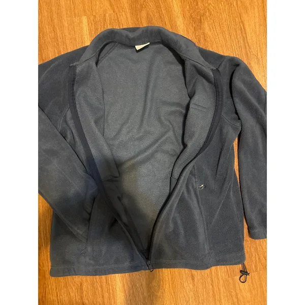 Columbia Womens Plus 1X Navy Blue Full Zip Fleece‎ Jacket Mock Neck Outdoor Coat - Image 4