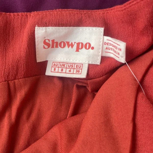 SHOWPO All the Lovers Wrap Skirt BALLET BALLETCORE Size 4 Rust Red Ruffle - Image 6