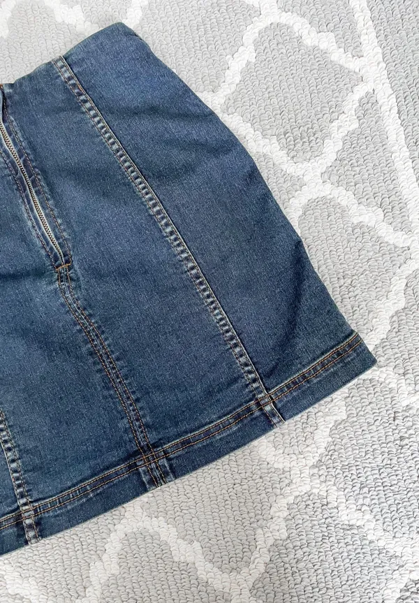 Modern Femme Dark Wash Mini Skirt - Image 6