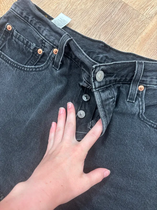 Black Levi’s 501 Jean Shorts Button Fly - Image 4