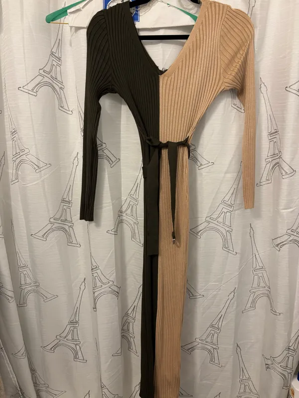 Two tones stretch dress Boho Multiple Size L - Image 3