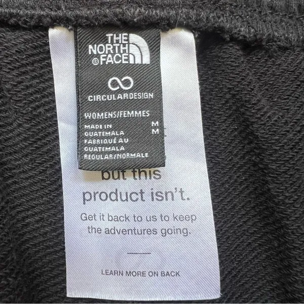 The North Face High Rise Black Women’s Jogger Sweatpants Size Medium Black Logo - Image 5