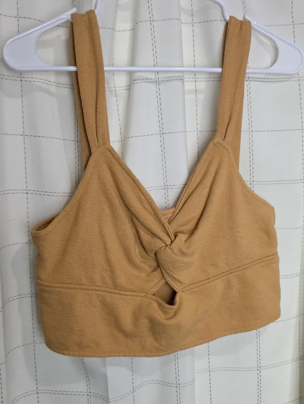 Madewell Cutout Knot-Front Crop Tank Top - Image 2