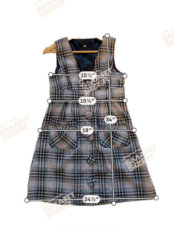 TCEC Plaid Dress Womens Med Red pink Gray Sleeveless Preppy Holiday - Image 5