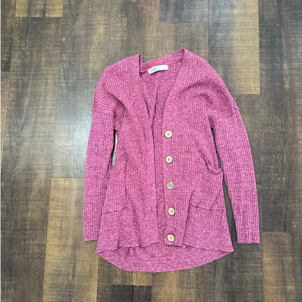 Free People FP Beach Pink Knit Lounge Set Cardigan & Pants XS - Image 4