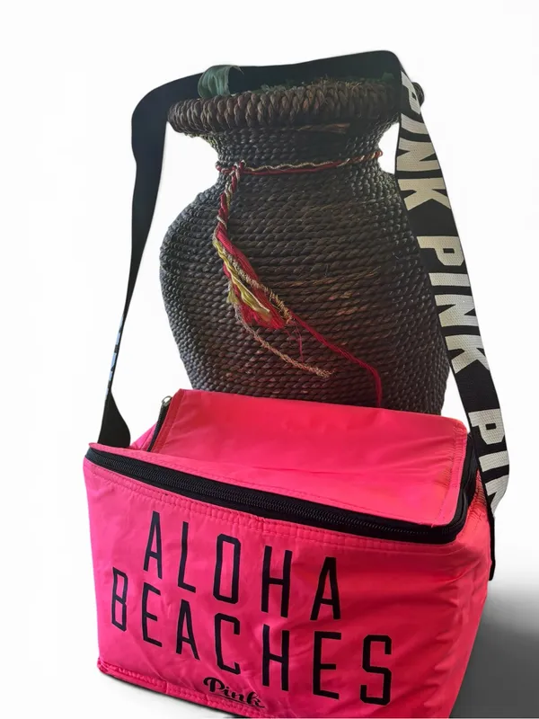 pink Victoria's Secret PINK "Aloha Beaches" insulated mini cooler bag - Image 4