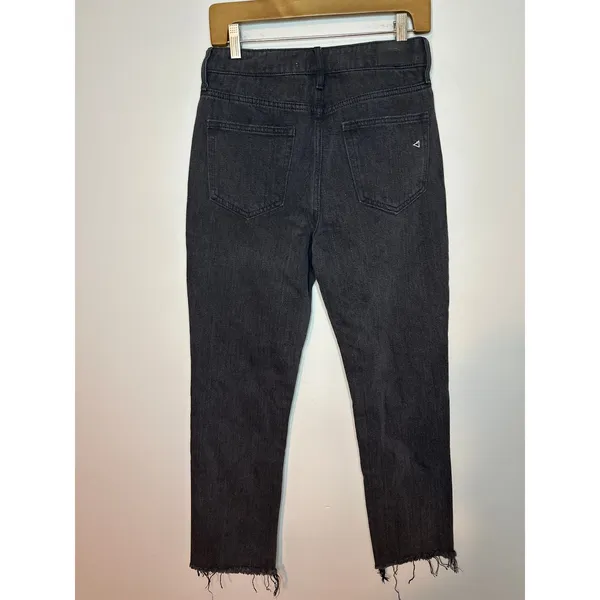 Hidden Jeans Tracey Straight Fit Black‎ Two Tone Raw Hem Size 26 HD1312ST Denim - Image 4