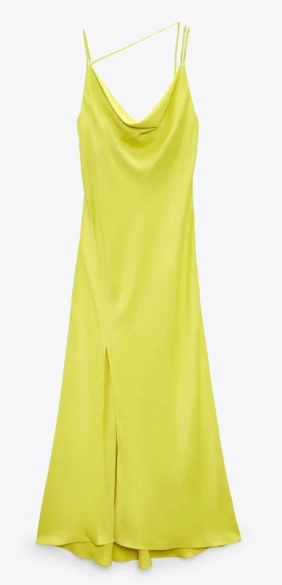 ZARA Satin Maxi Dress • Size M - Image 3