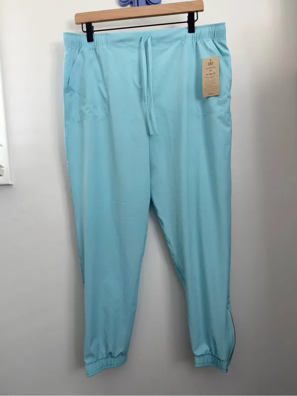 Albion FIT Large NEW Everywhere Joggers Aqua Blue Lightweight Elastic Outdoor - Image 2