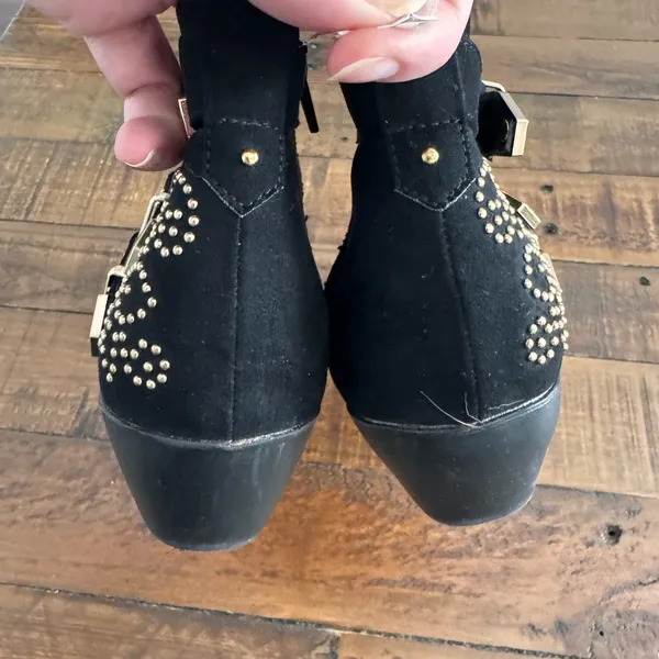 TOPSHOP‎ Kowboy Gold Studded Buckle Ankle Booties - Image 6
