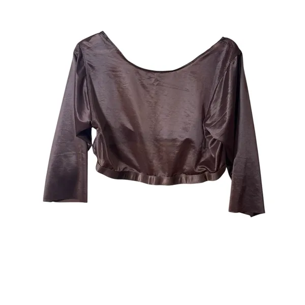 SKIMS Arm Shaper Sleeves Open Bust Compression Slimming Shrug Brown Size Small - Image 2