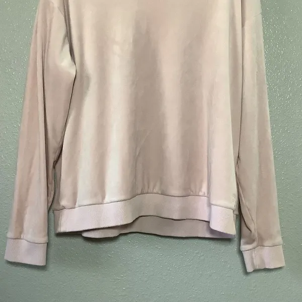 Banana Republic Pink Soft Velour Slouchy Casual Comfy Cozy Long Sleeve XL‎ - Image 3