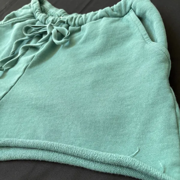 Böhme Lounge Shorts Comfy Drawstring Waist Casual Green Shorts‎ Size S - Image 2