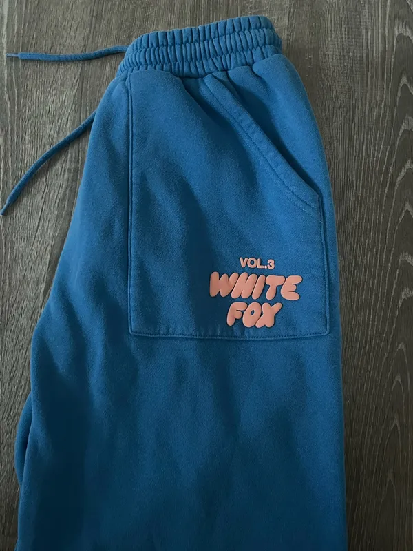 Blue White Fox Sweatpants Boutique - Image 2