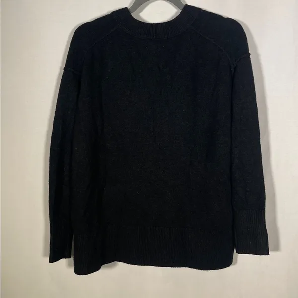 Aerie Womens Soft Black V Neck Sweater Oversized Xs - Image 4