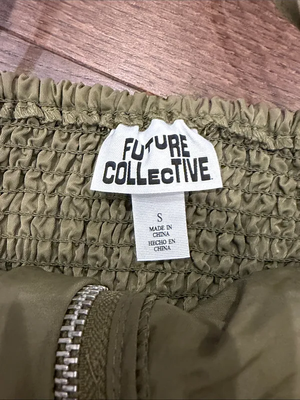 Future Collective Women's Nylon Zip-Front Midi Dress Size Small - C66-011 - Image 4