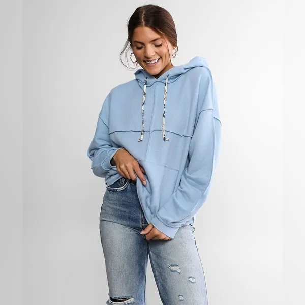 Buckle Exposed Seam Hoodie - Image 6