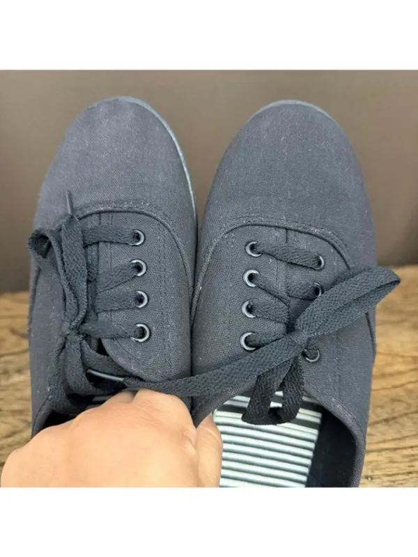Black Lace Up Shoes Size 6 - Image 8