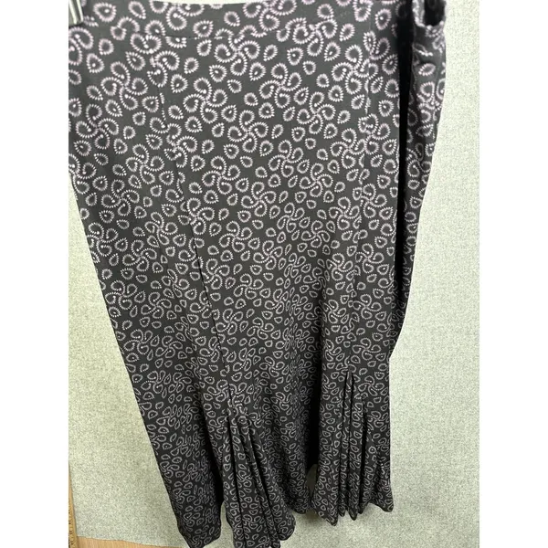 Vintage George Skirt Aline Womens Large Stretch Black Knee Length‎ Pul On - Image 8
